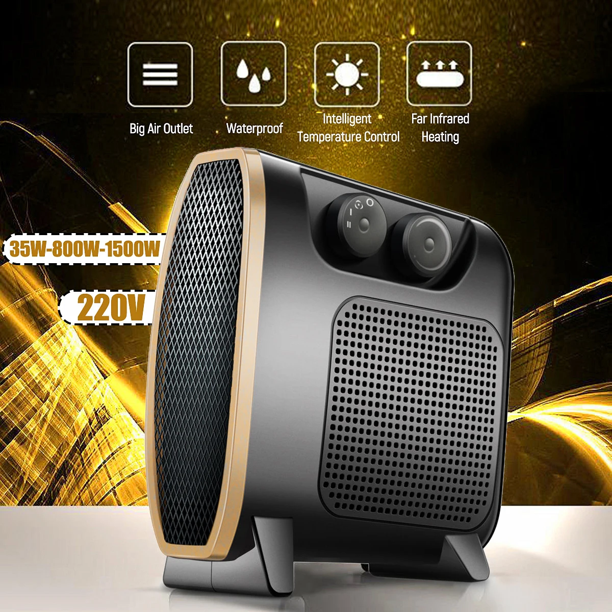 

220V 35-800-1500W Desktop Household Handy Heater Mini Fan Heater Electric Air Heater Stove Radiator Warmer Machine For Winter