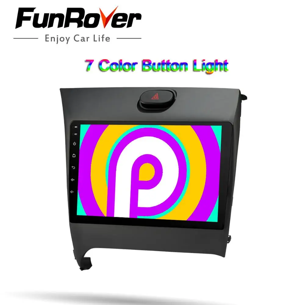 Tanie FUNROVER 2.5D + IPS android 9.0 radio samochodowe odtwarzacz gps dvd dla Kia K3 Cerato Forte 2012 2016 samochodowa nawigacja multimedialna 2G RAM 32 ROM