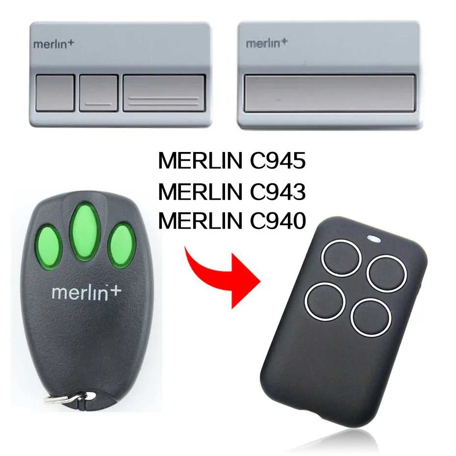 MERLIN C940 C943 C945 Remote Control 433.92mhz Gate Garage Door MERLIN Remote Control 433MHz