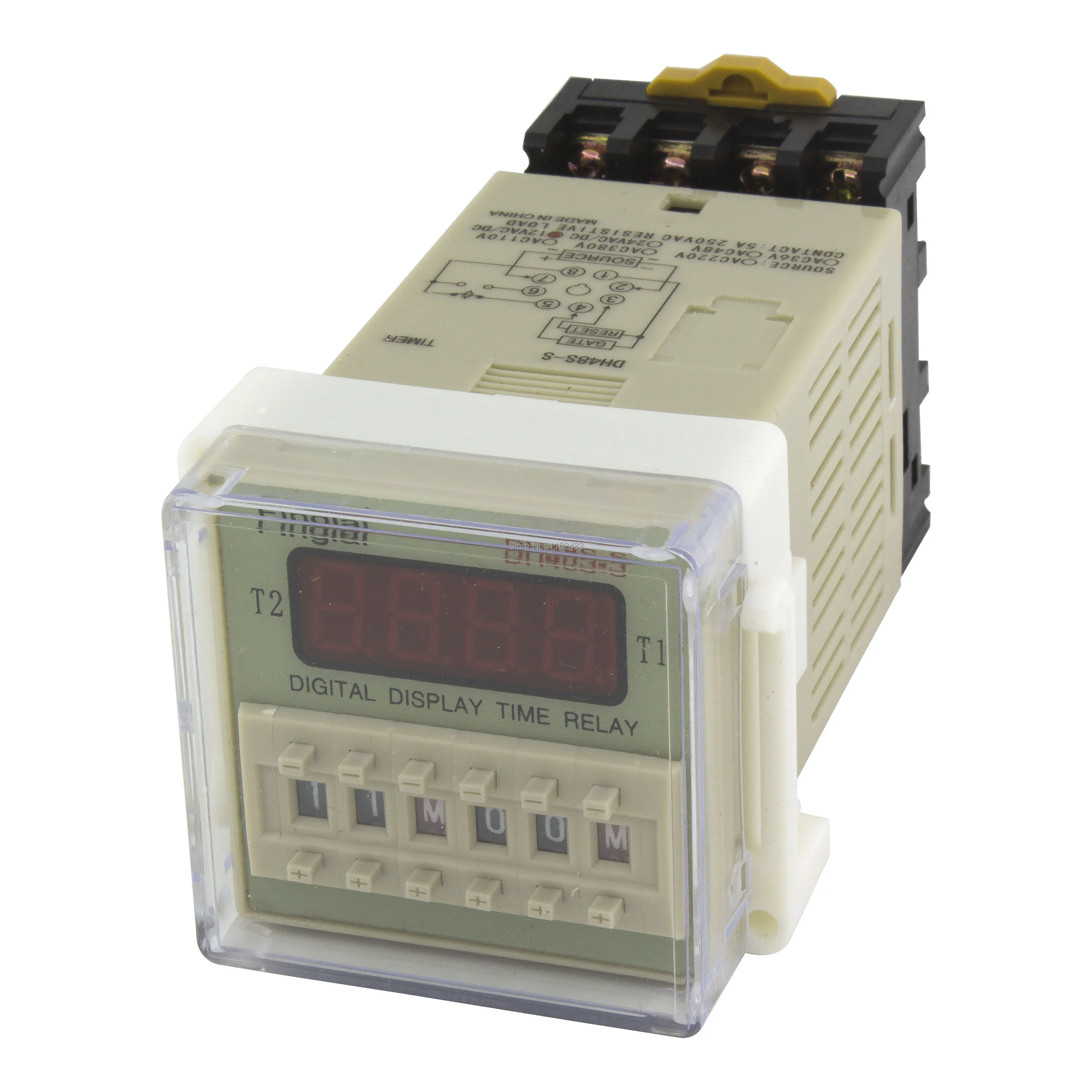 

DH48S-S AC/DC 12V repeat cycle SPDT time relay with socket 12VAC/12VDC delay timer with base