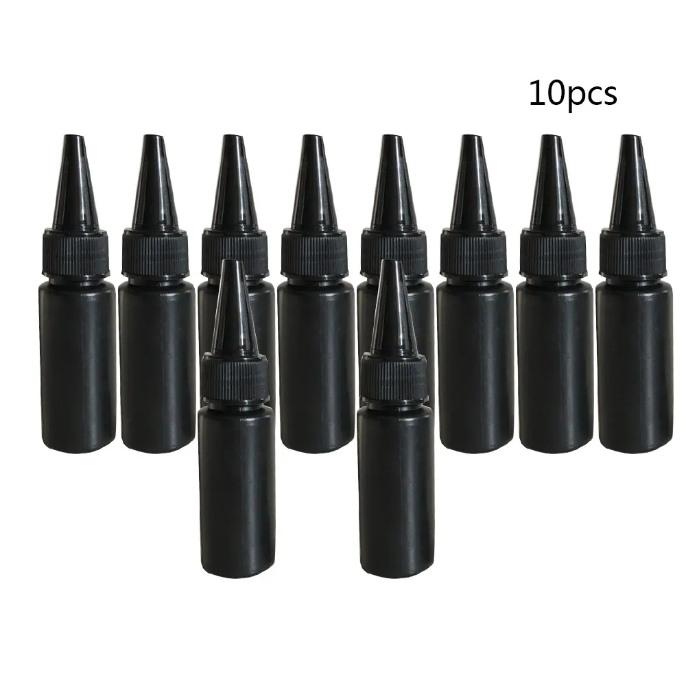 

Black PE Empty Bottle 30ml Plastic Sharp mouth Bottles Tamper Proof Caps Liquid Needle Bottle