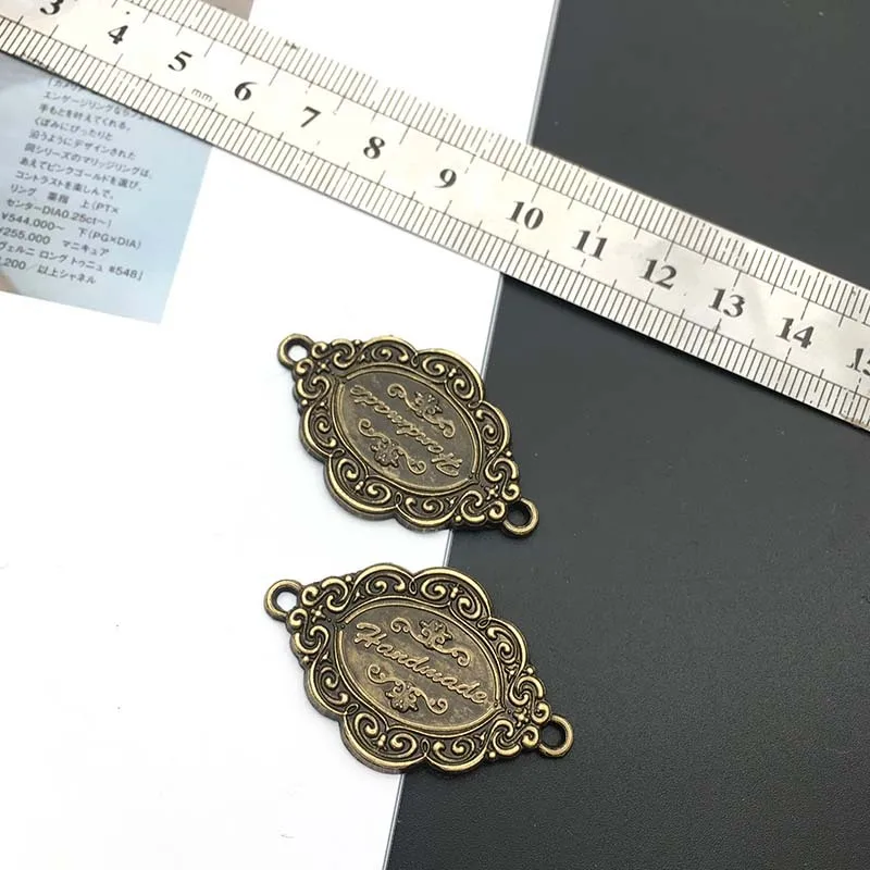 Lychee Life 10 шт. винтажные овальные этикетки из сплава для шитья одежды тиснения