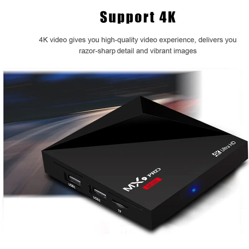 

MX9 PRO Mini Android 7.1 TV Box Quad core RK3328 Cortex A53 1G RAM 8G ROM Smart Set Top Box 2.4G Wifi 4K HD USB3.0 Media Player