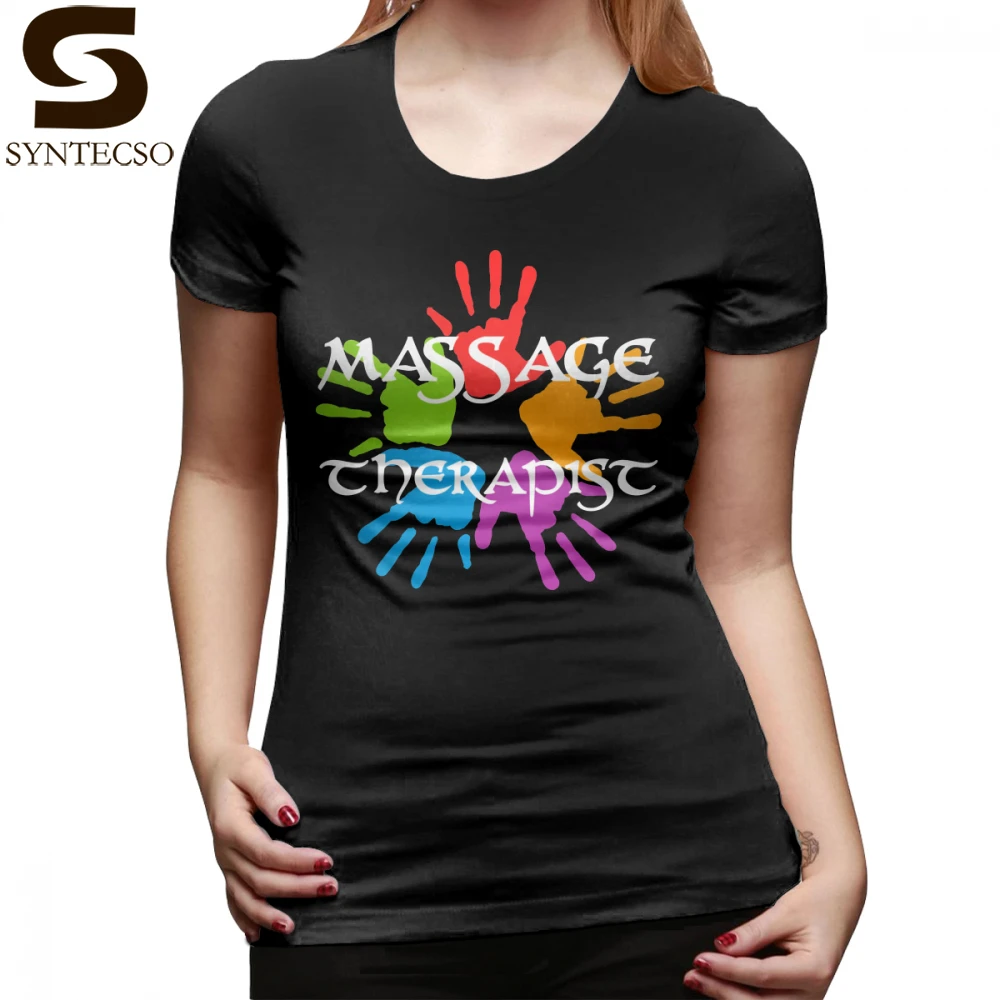 

Therapist T-Shirt Massage Therapist T Shirt Short Sleeve XL Women tshirt Graphic Trendy Street Wear Cotton Red Ladies Tee Shirt