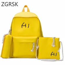 

Women Embroidery Backpack Casual Daypacks Brand Design Zipper Backpack Female School Bag For Teenagers Letter Women Tote Bag