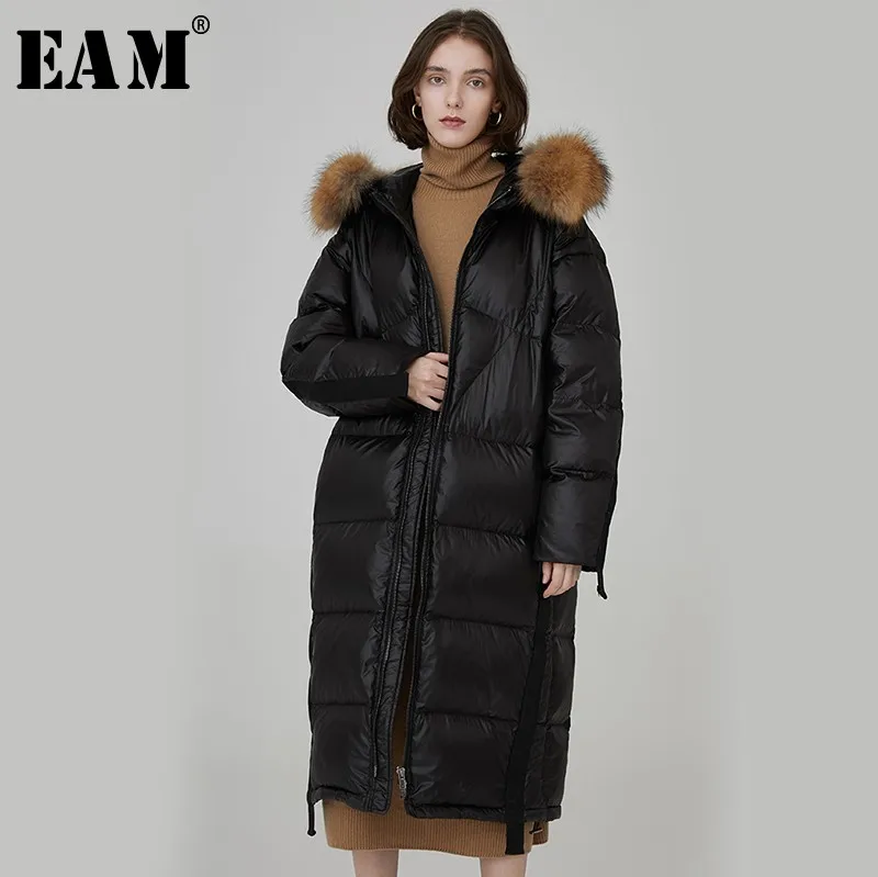 Chaud De Manches eam Black Taille Manteau Grande 2019 À Jl820 Coton Longues beige Capuchon rembourré D'hiver Nouveau Femmes Fourrure Marée Loos Printemps Noir Parkas Mode rq6OTpgIq