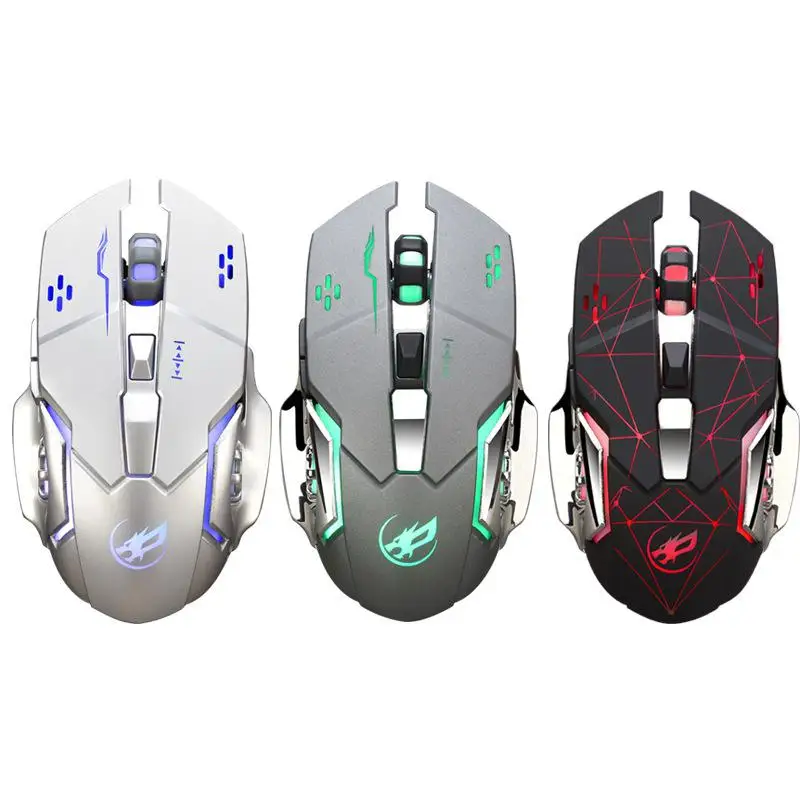 BEESCLOVER Wireless Rechargeable Game Mouse Silent 1600 Dpi 2.4G USB LED Color for PC Laptop Compute | Компьютеры и офис