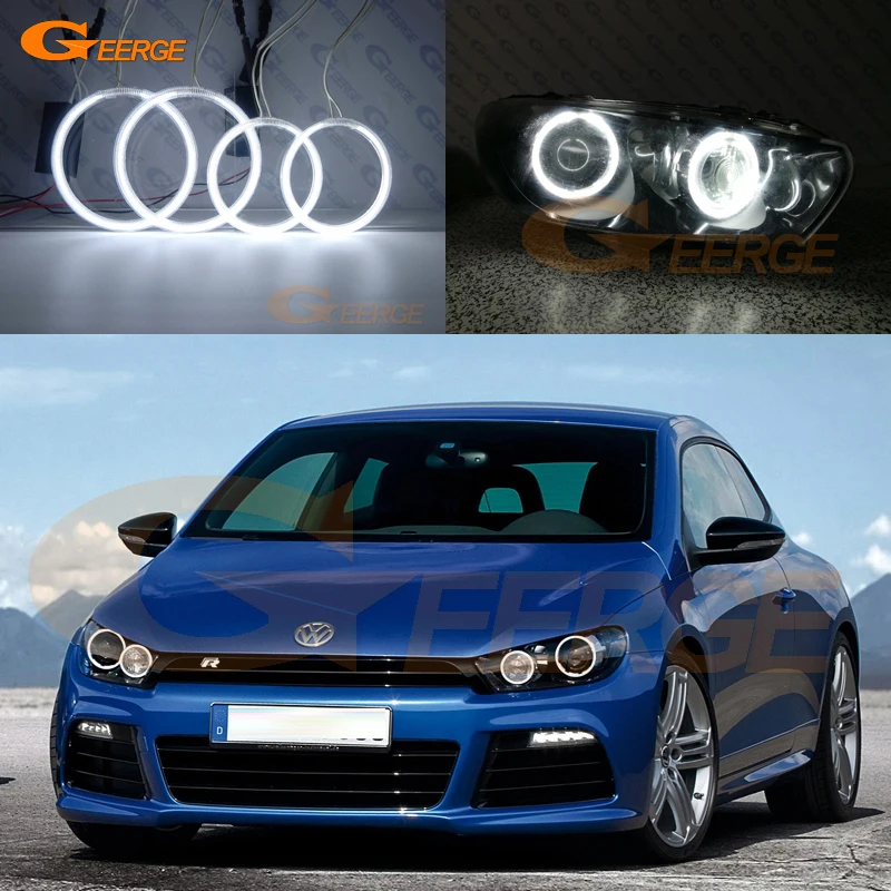 Для Volkswagen VW Scirocco 2008-2013 ксеноновая фара отличные глаза ангела Ультра яркое освещение CCFL ангельские глазки комплект