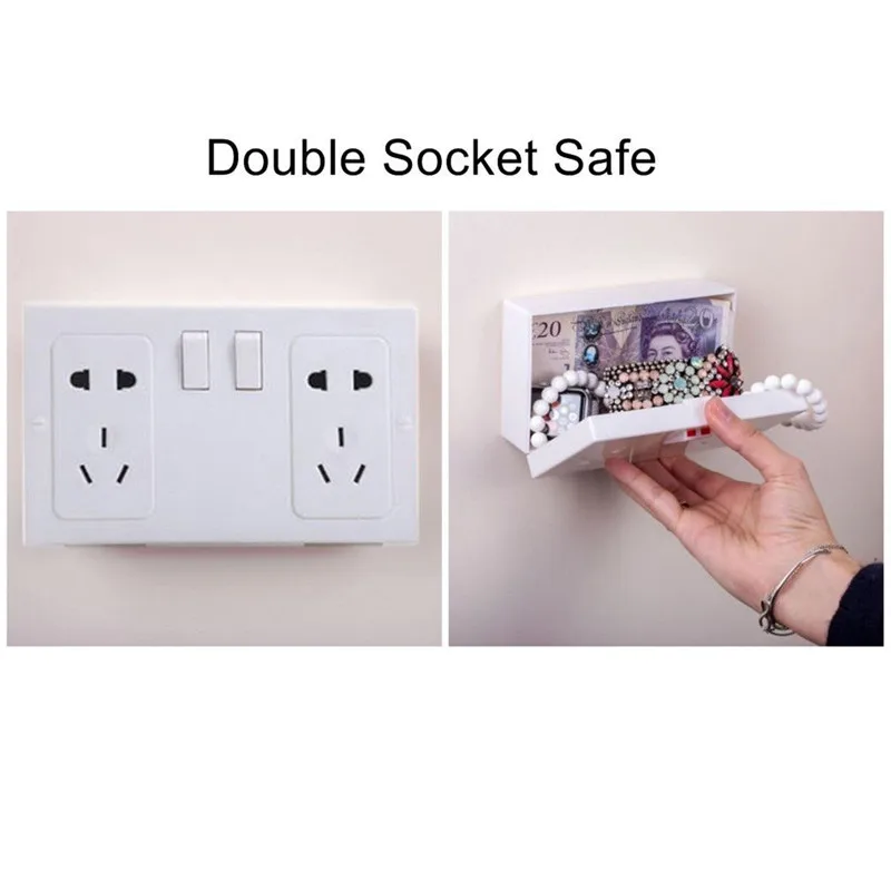 

Hidden Wall Socket Creative Safe Security Outlet Plug Box Vault Secret Hide Practical Storage Case For Small Items Hot Sale 2019