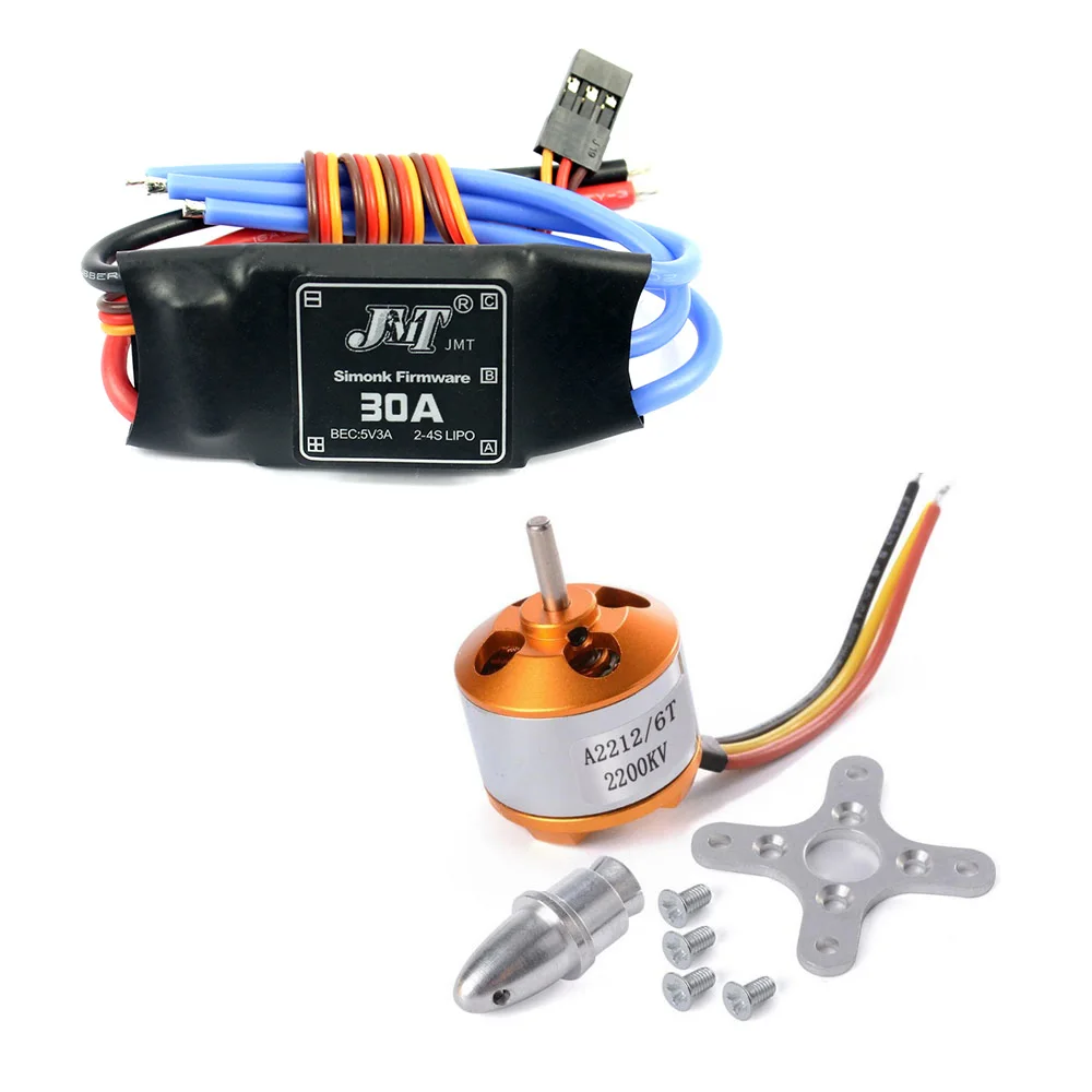 

F02048-z RC Quadcopter A2212 2200KV Brushless Outrunner Motor Mount 6T + 30A ESC Speed Controller For RC Multicopter Drone +FS