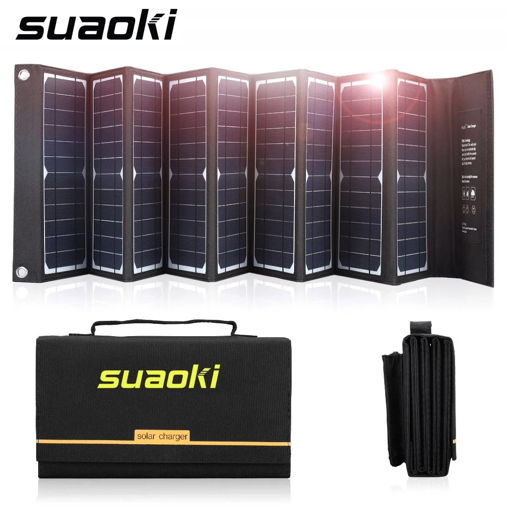 Suaoki 60W Солнечная Панель зарядное устройство источник питания высокая