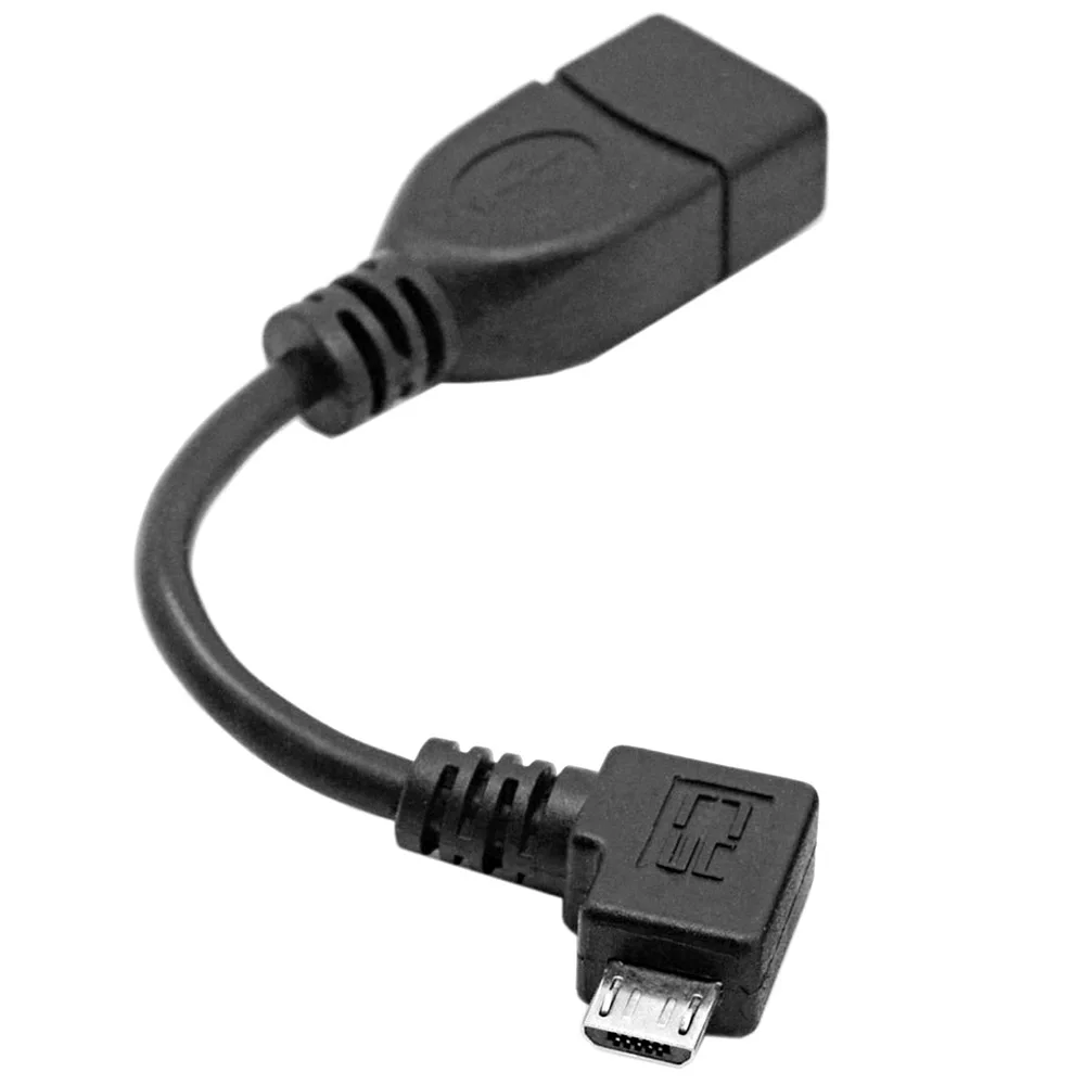 2 шт./упак. CY прямоугольный 90 градусов разъем Micro USB к USB Женский хост-кабель OTG для сотового телефона и планшета