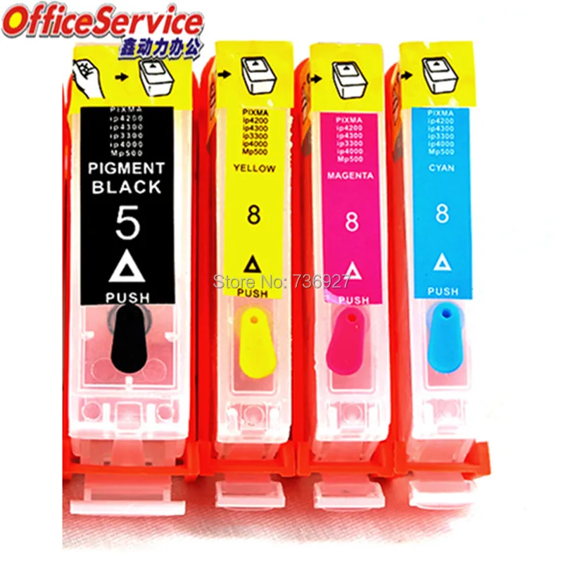 

PGI5 CLI8 Refillable ink Cartridge For Canon iP3300 iP4200 iP4300 iX4000 iX5000 MP500 MP510 MP600 MP810 MP830 MP950 printer