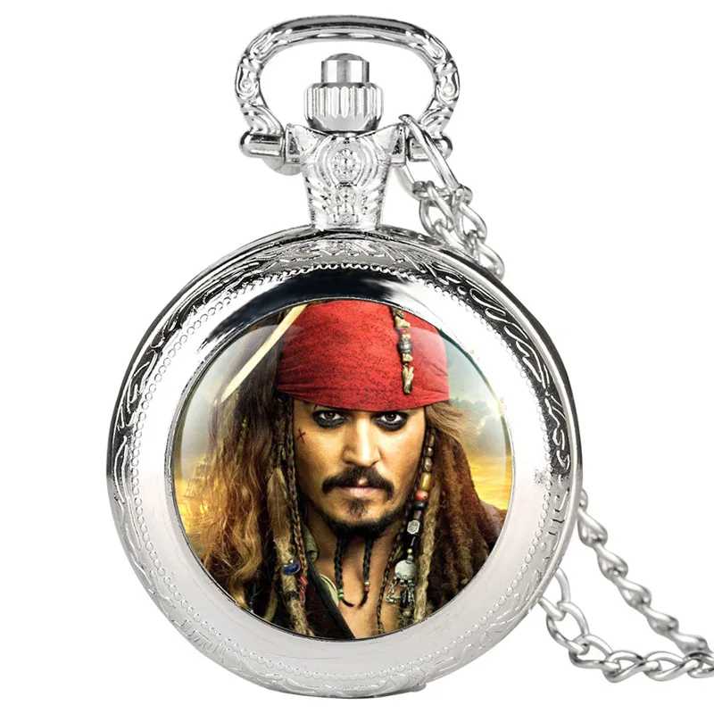 Clock Fashion Men s Pocket Watch Pirates of the Caribbea Movie Theme Pocket Watches Quartz Movement 2