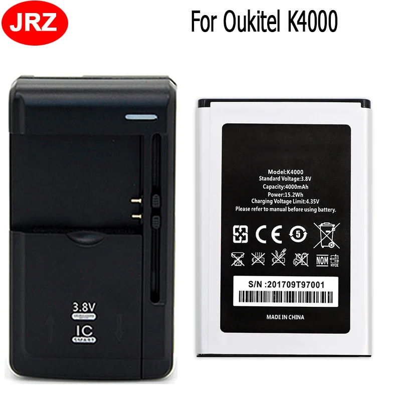 Для аккумулятора Oukitel K4000 4000mAh аккумуляторная батарея AKKU + универсальное зарядное