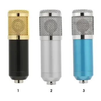 

Professional Condenser Audio 3.5mm Wired BM800 Studio Microphone Vocal Recording KTV Karaoke Microphone w/stand For Computer