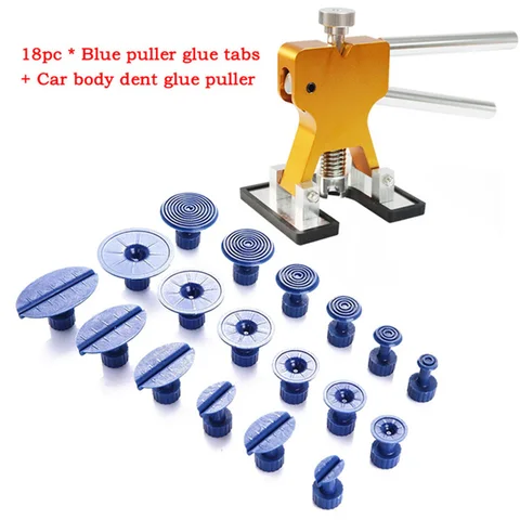 Ferramenta do Carro Ferramenta de Remoção Levantador + 18 Carro Dent Extrator Ferramentas Kits Paintless Repair Tool Denting Tabs Granizo Reparação