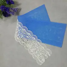 Adeeing большой длинный цветочный узор кружева силиконовые формы для помадки торты Декор