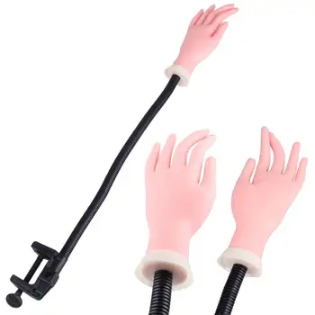 

1set Nail Art Practical Soft Training Hand Tool With Flexible Holder Stand Nail Accessoires For Nail Art Rhinestone Tools props