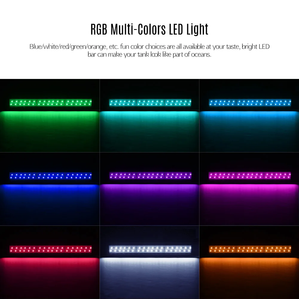 Светодиодная лампа для аквариума Dadypet RGB многоцветное освещение выдвижные