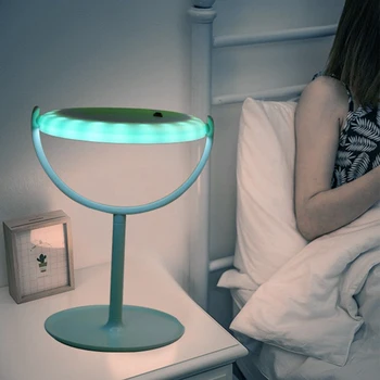 

Portable LED Makeup Mirror Light 360 Degree Rotate Make Up Table Lamp Cosmetic Hand Mirror Magnifying Glasses Desk Mirror Lights