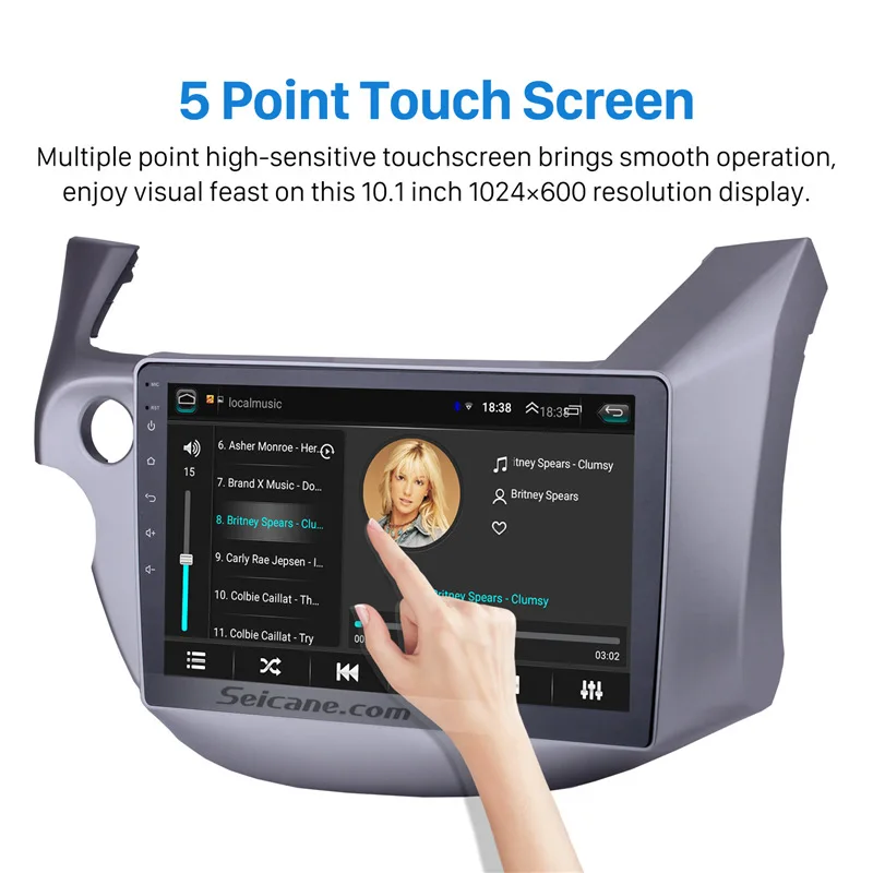 Best Seicane 10.1" 2Din Android 8.1 GPS Car Radio For Honda 2007 2008-2011 2012 2013 Multimedia Player Wifi Head Unit 2