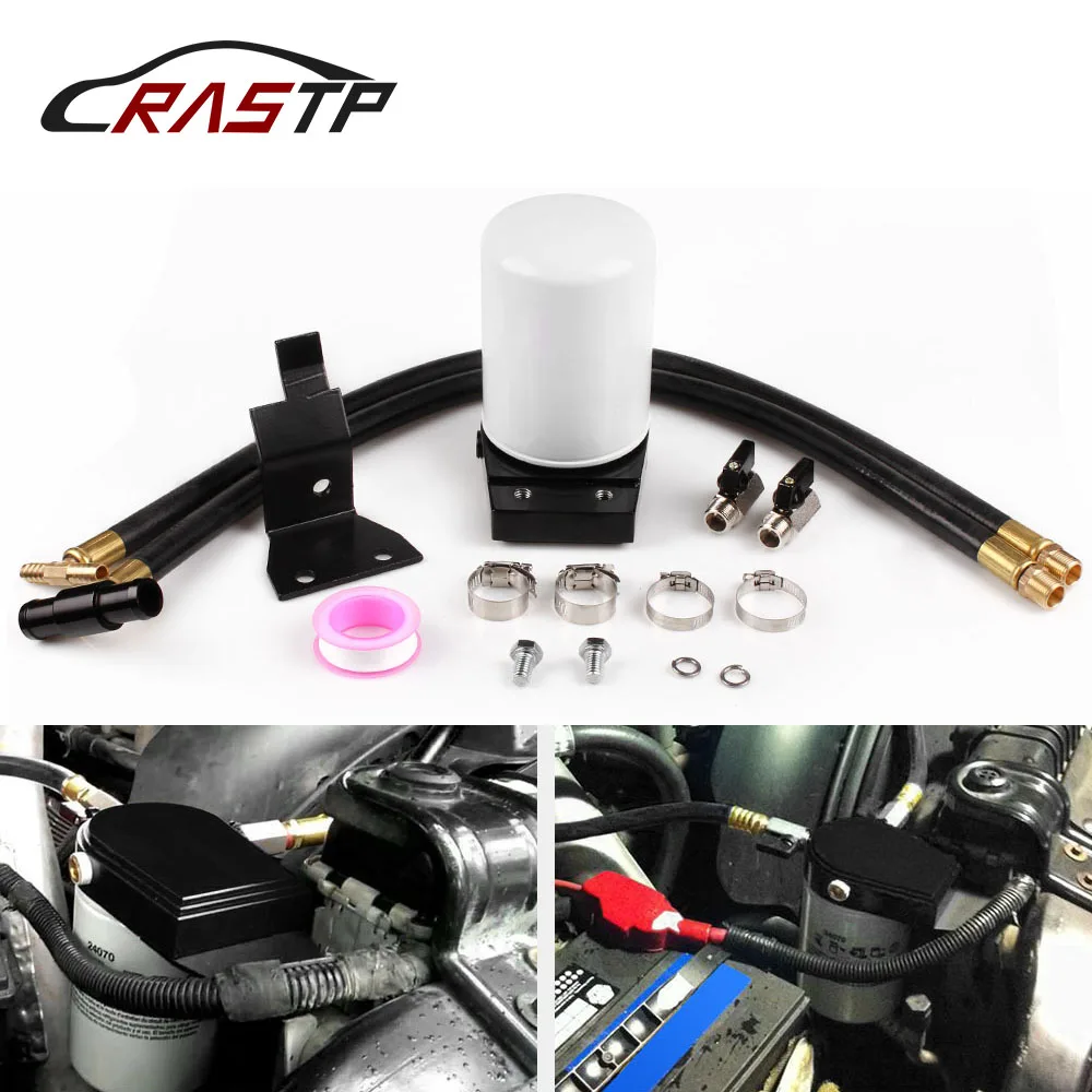 

Black Coolant Filtration System Filter Kit for 03-07 Ford 6.0 Powerstroke Diesel Turbo Car Racing RS-BOV045