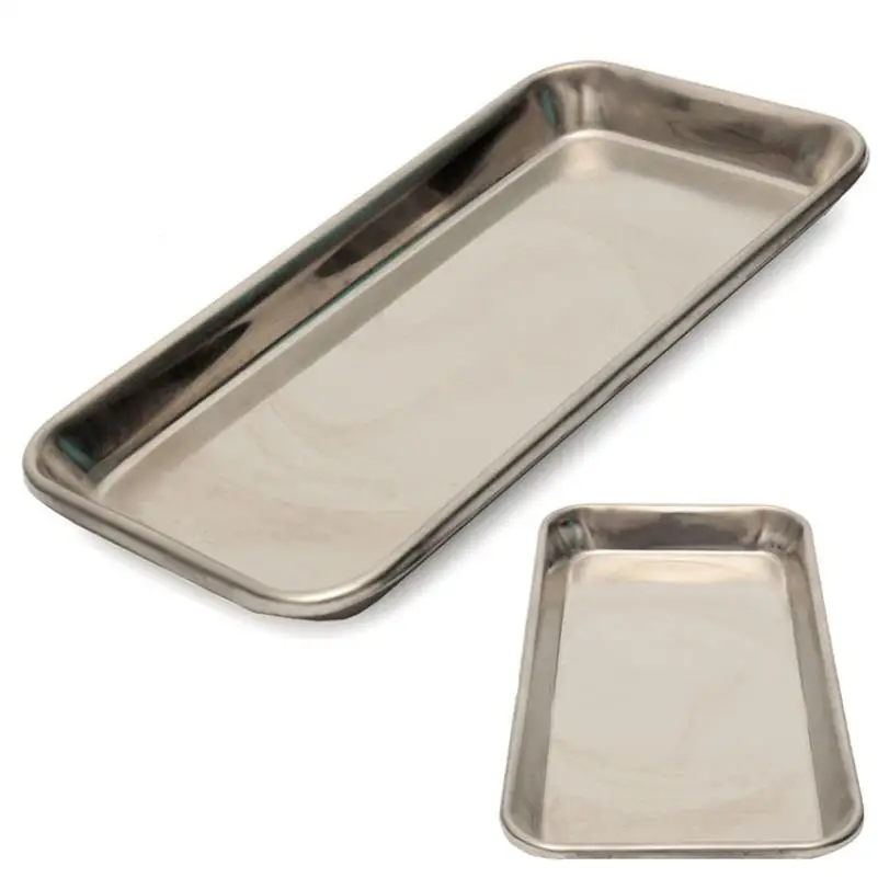 Medical Tray Stainless Steel Medical Surgical Tray 22x12x2cm Dental