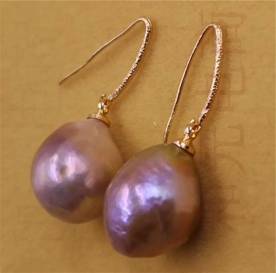 TwoPin DIY новый завораживающий earbob 13-14 мм огромные серьги с барочным жемчугом AAA