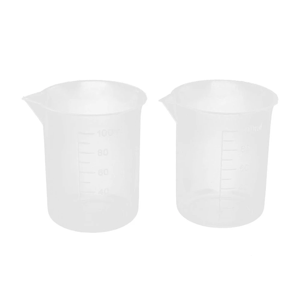 PP Plastic Durable High Quality 100ml Measuring Graduation Cups Beakers Liquid Container for