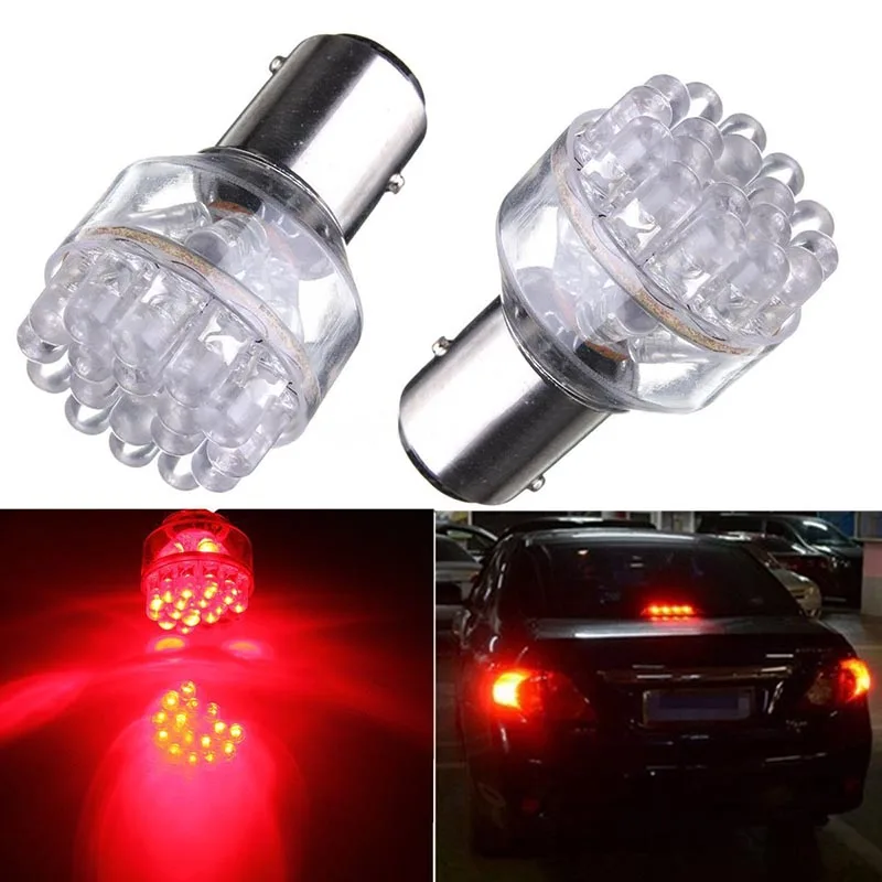 

2pcs/set 1157 24LED P21/5W Car Tail Stop Brake Light Lamp Bulb Red BAY15D