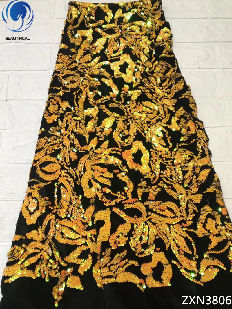 

BEAUTIFICAL velvet african lace fabrics daily adress accessories lace fabrice heavy sequin lace fabric velvet lace ZXN38