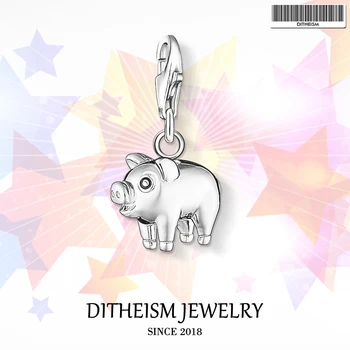 

Pig Silver Charms Pen, 2018 Fashion Jewelry 925 Sterling Silver Trendy Gift For Women Men Boy Girls Fit Bracelet Necklace Bag
