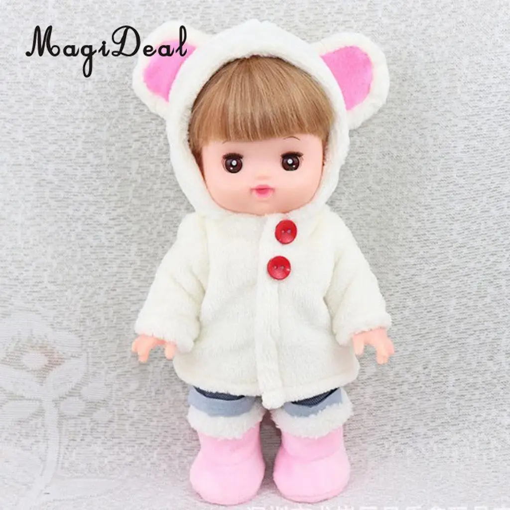 Милая плюшевая шляпа с ушками для 25 см Mellchan Baby Doll аксессуары одежды белая|Куклы| |
