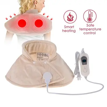 

Electric Warm Shoulder Massage Pad Heating Therapy Relieve Stiff Stress Pain Relief Shoulder Health Care CN Plug With a Adapter