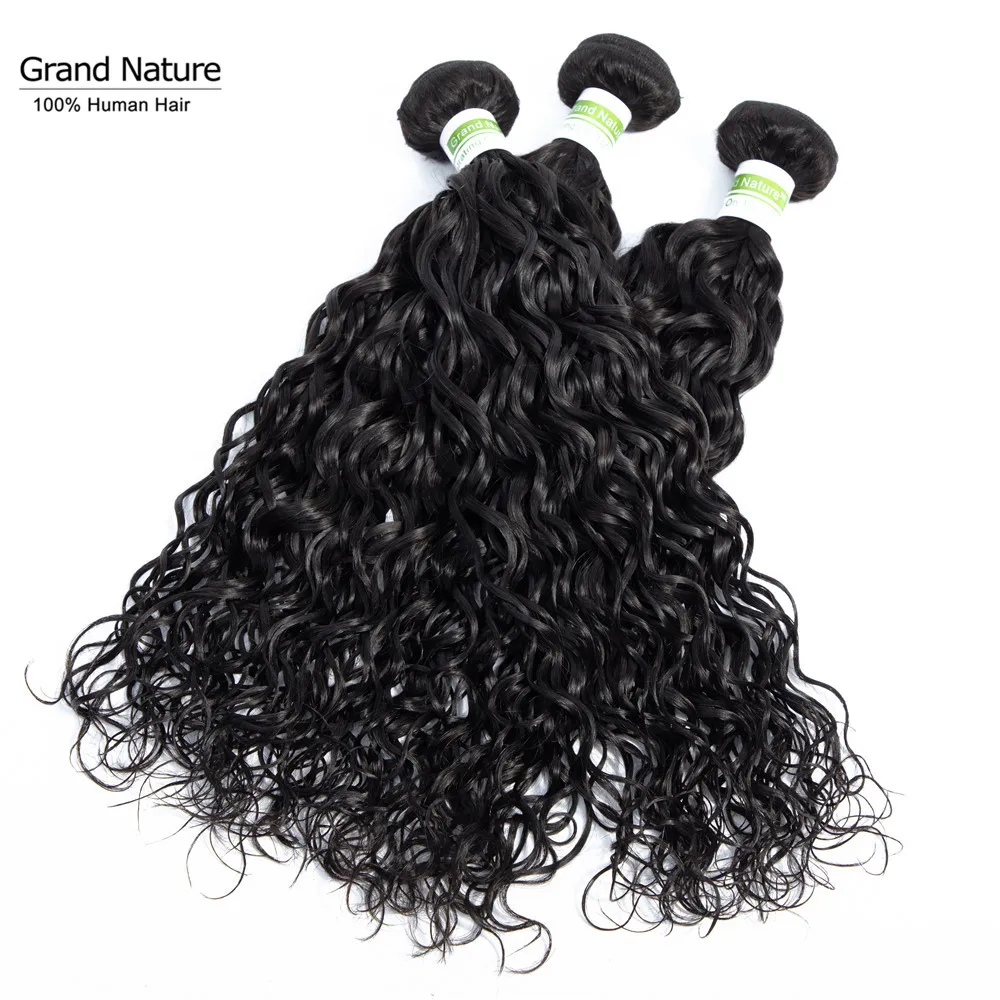 Grand Nature бразильские виргинские волосы один пучок воды волна ананас волна человеческие волосы ткет можно купить 3 или 4 шт