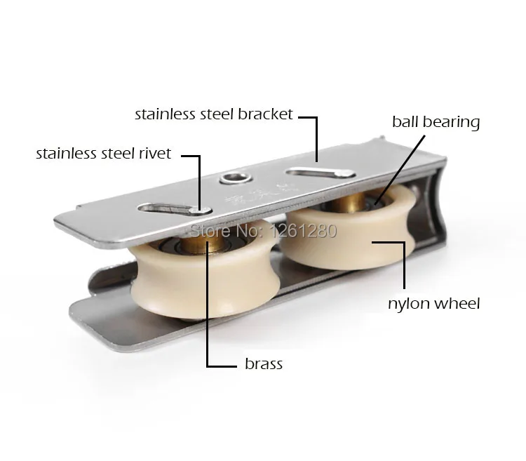 Оконные Роликовые Раздвижные двери окно в пластиковой и стальной раме шкив алюминиевый сплав двери и окна латунь для бесшумных колес нейлоновые роликовые Аппаратные средства