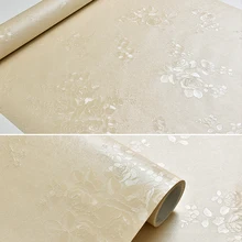 Цветок Роскошная роза 60 см x 10 м самоклеющаяся настенная бумага в рулоне для постельных принадлежностей гостиной современная мода тисненая белая виниловая настенная бумага