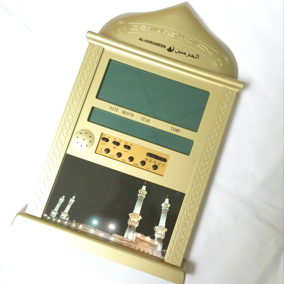 Исламский Azan мусульманский для молитв будильник домашние часы Adhan Qibla измеритель