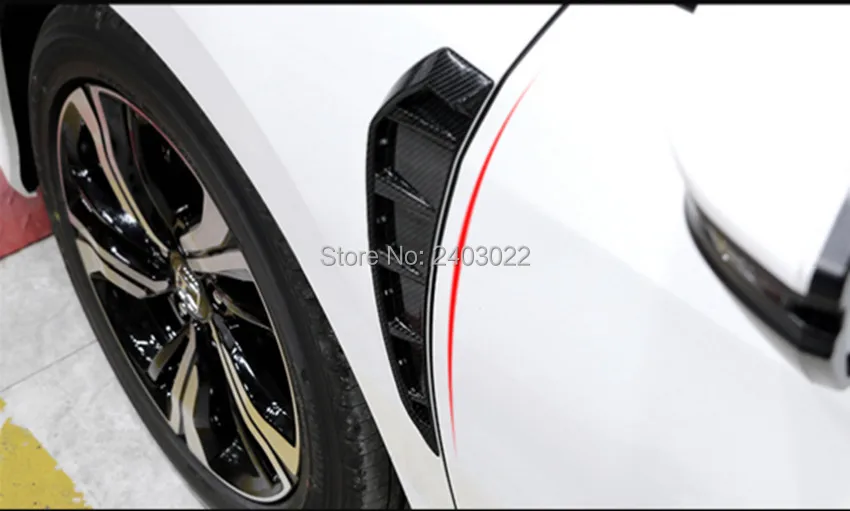 

Car Side Marker Air Flow Cover Fender Flare Air Wing Vent Decoration for HondA Civic Sedan/Coupe/Hatchback 2016-present