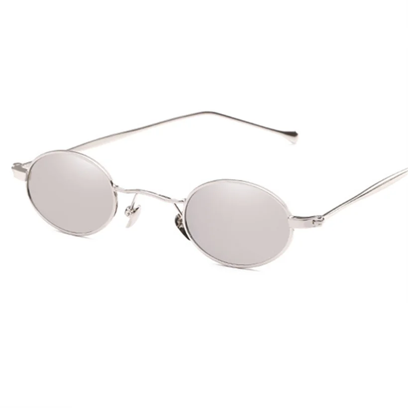 

XojoX Small Round Sungalsses Women Men Brand Designer Metal Frame Mirror Sun Glasses Vintage Male Yellow Glasses Goggles UV400
