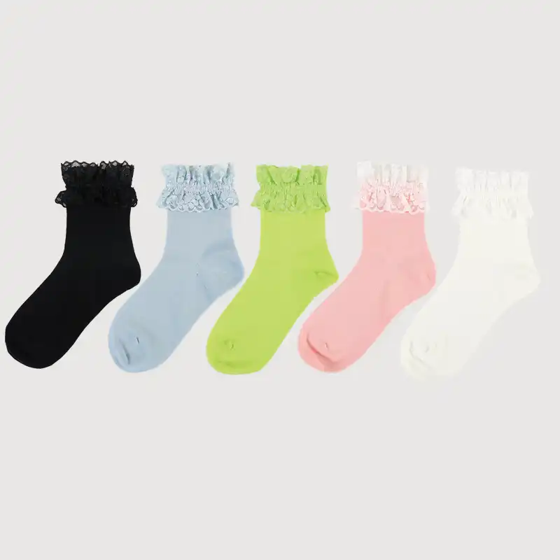 洞愛の韓国語バージョンレース手縫い綿女性靴下秋と冬の野生のスタイルを多様なスタイル小説 Socks Aliexpress