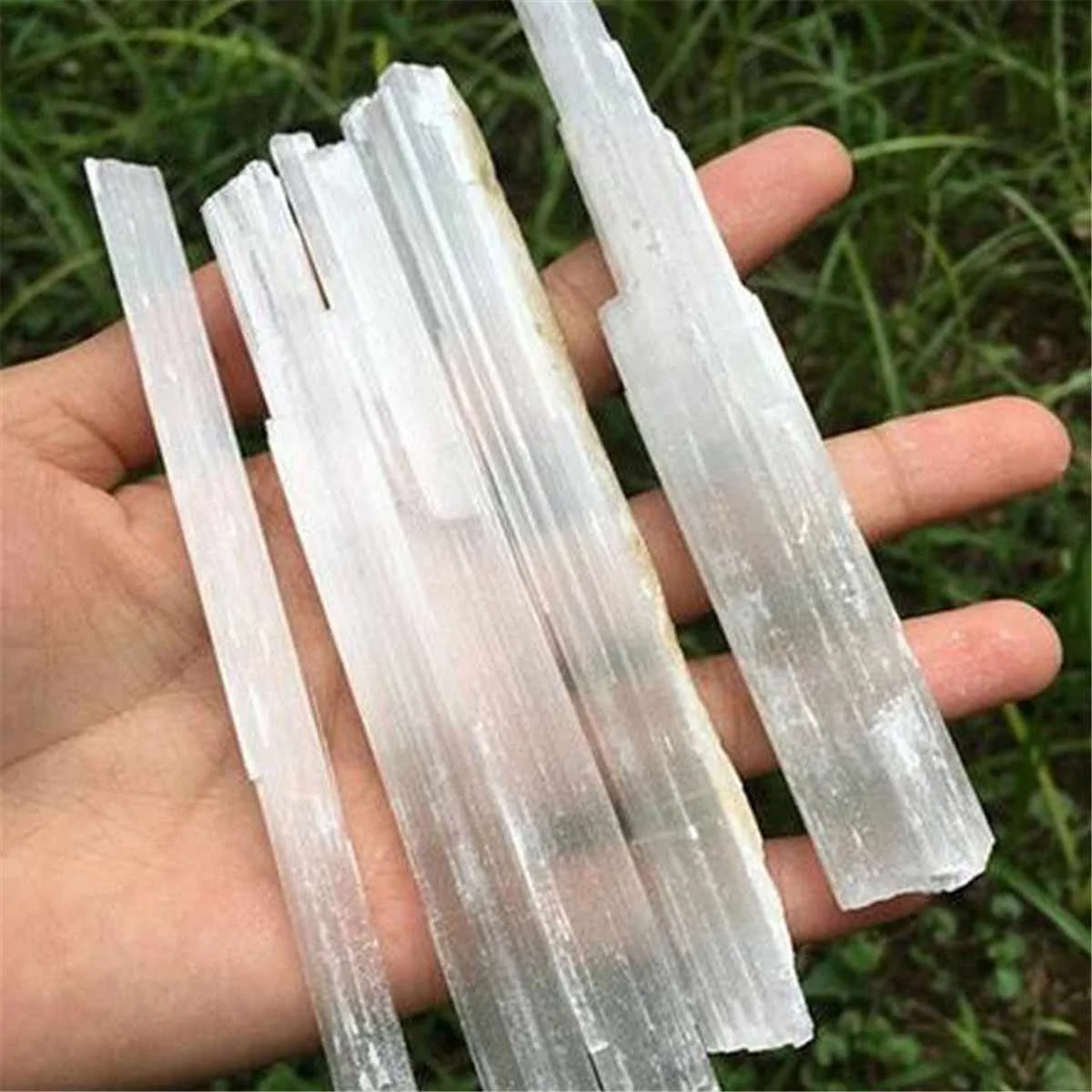 

10~17cm 1pcs Irregular Selenite Sticks Wands Natural Rough Crystal Stone Specimen for Reiki Chakra Healing Home Decor Choose Ran
