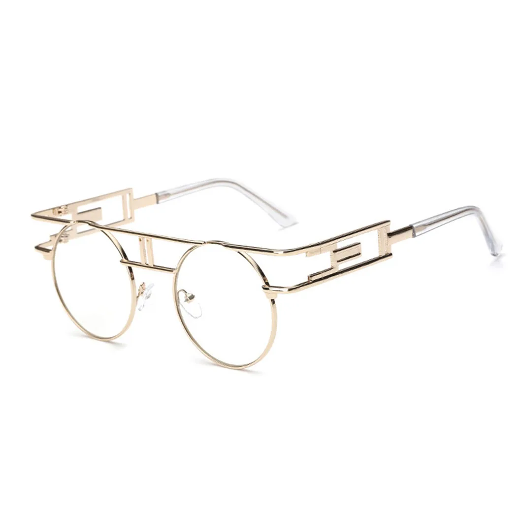 Luxury Women Round Sunglasses Brand Designer Metal Frame Star Sun