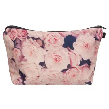 

coofit 3D Animls Printing Cosmetic Bags Cute Dog Cat Pug Flowers Pattern Clutch Bags For Makeup Necessaries Women Travel Bags