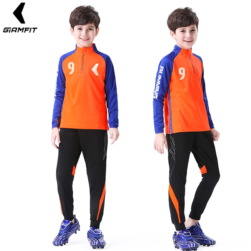 Детская футбольная куртка, костюмы для бега, уличная теплая флисовая толстовка с длинными рукавами, костюм для бега, длинные штаны, спортивный костюм для фитнеса и отдыха
