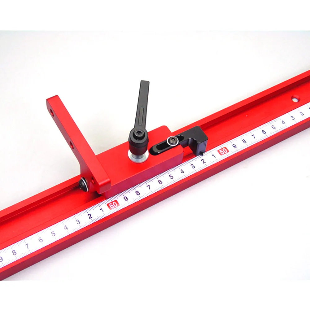 

Durable Woodworking Tool Aluminum Alloy Accurate T-Track For Sliding Chute Length Limit Miter Track Stop Easy Operate