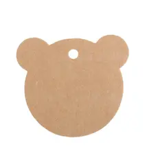 100 шт. Этикетки подарочные бирки крафт-карты Подарочные карты-коричневый/#6