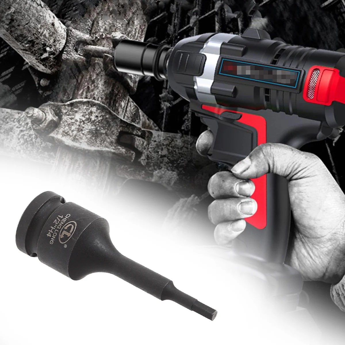 

1pc 1/2 Inch Hexagon Socket Wrench Connector Steel Rustproof Hexagon Socket Wrench Tool For Garage Car Fix Automobile