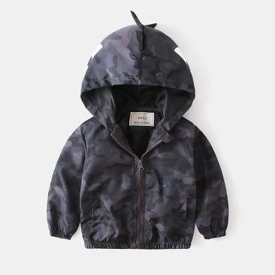 

Jacket For Boy Spring Autumn Fashion Camouflage Outerwear Dinosaur Hooded Boys Jackets 2 3 4 5 6 Years Toddler Baby Casual Coats